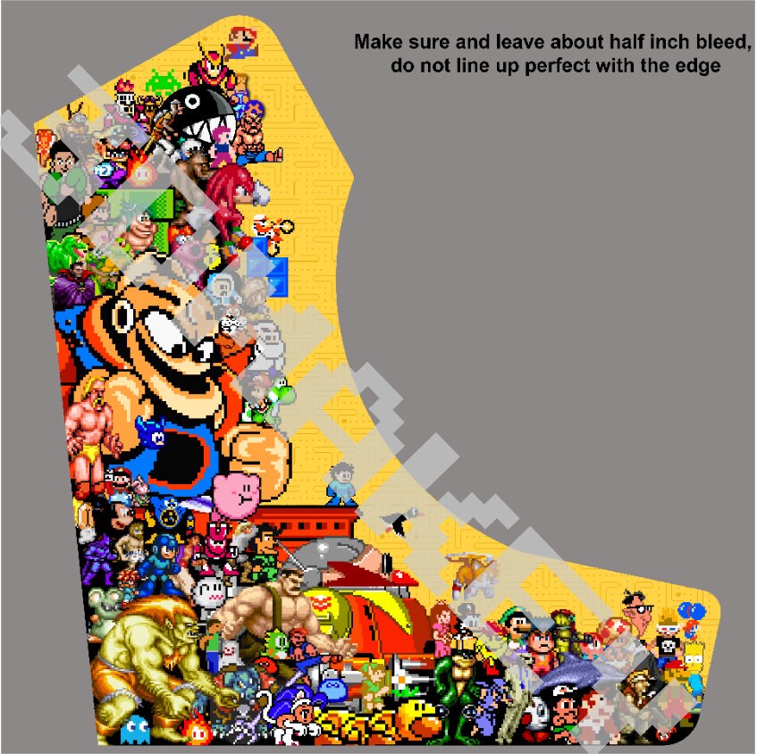 Retro Bomb Arcade Pixel artwork - Video Game Arcade Bartop pixel character artwork - customized for DIY & Retro Arcades <Digital files only>