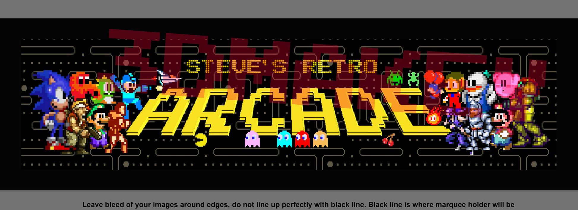 Retro Bomb Arcade Pixel artwork - Video Game Arcade Bartop pixel character artwork - customized for DIY & Retro Arcades <Digital files only>